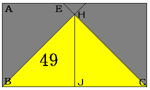 △ＨＢＣは直角二等辺三角形